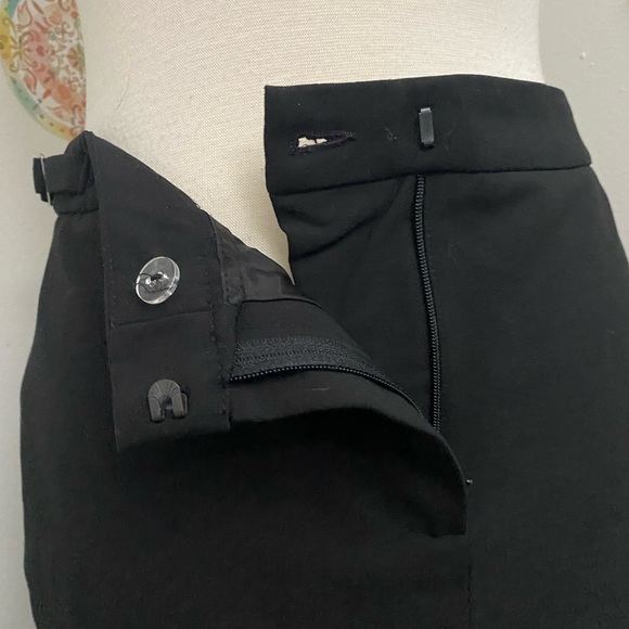 Petite Sophisticate stretch business office black midi dress skirt buckles 6 - Picture 4 of 12